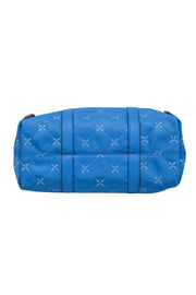 Current Boutique-Henri Bendel - Blue Embroidered Convertible Satchel