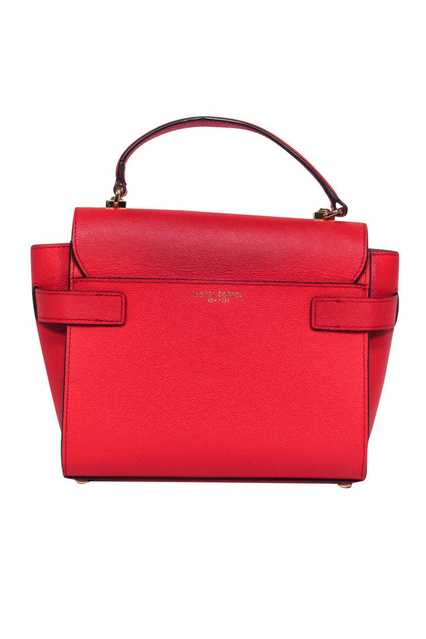 Current Boutique-Henri Bendel - Red Textured Leather Mini Convertible Satchel