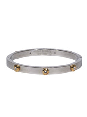 Current Boutique-Henri Bendel - Silver Studded Rhinestone Bangle Bracelet