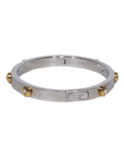 Current Boutique-Henri Bendel - Silver Studded Rhinestone Bangle Bracelet