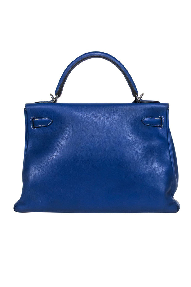 Current Boutique-Hermes - Cobalt Blue “Kelly” Convertible Satchel