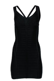 Current Boutique-Herve Leger - Black Strappy Bandage Dress Sz S