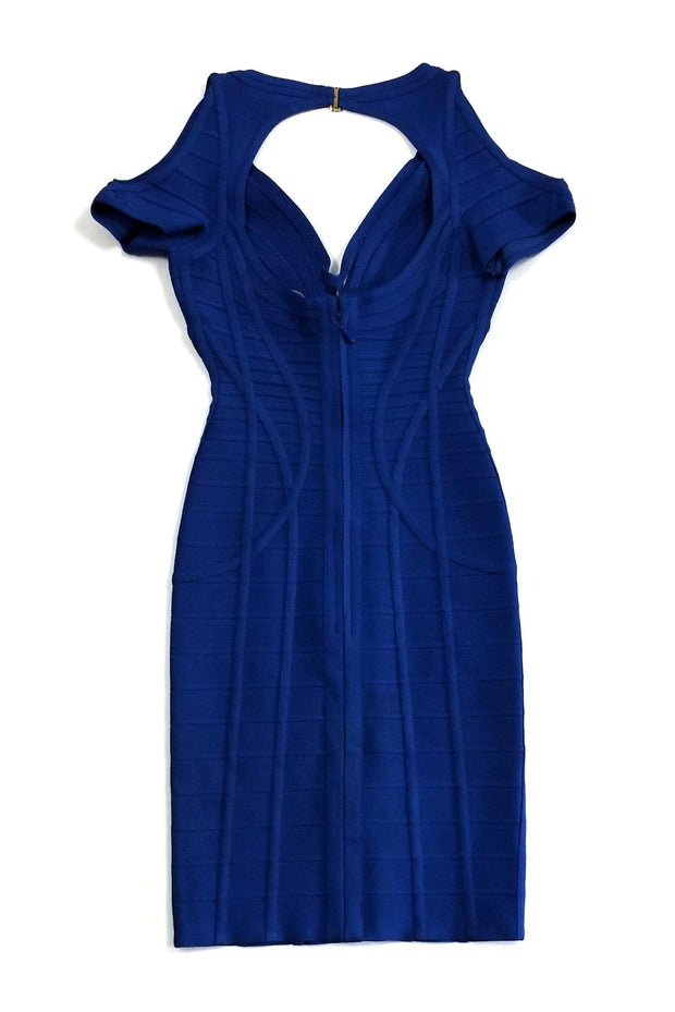 Current Boutique-Herve Leger - Blue Bandage Dress Sz XS