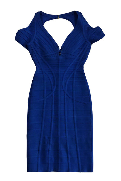 Current Boutique-Herve Leger - Blue Bandage Dress Sz XS