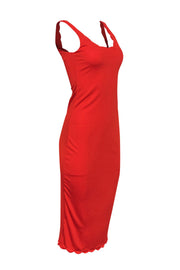 Current Boutique-House of Harlow 1960 x Revolve - Bright Orange Maxi Tank Dress w/ Scalloped Neckline Sz S