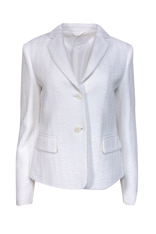 Current Boutique-Hugo Boss - White Woven Blazer Sz 8