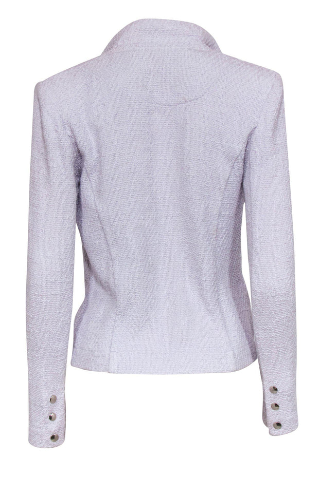 Current Boutique-IRO - Lilac Tweed Moto-Style Cotton Jacket Sz 4