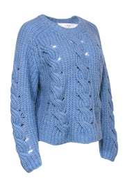 Current Boutique-IRO - Sky Blue Chunky Knit Sweater Sz L