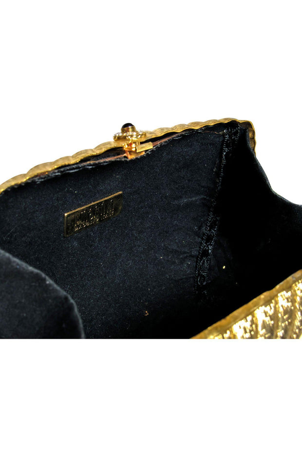 Current Boutique-I. Magnin & Co. - Gold Structured Textured Chain Crossbody