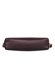 Current Boutique-India Hicks - Deep Burgundy Smooth Leather Crossbody w/ Gold Hardware