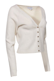 Current Boutique-Intermix - Cream Ribbed Button-Up Cardigan Sz XL