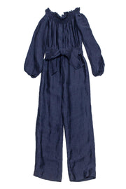 Current Boutique-Intermix - Dark Chambray Off-The-Shoulder Jumpsuit Sz P