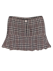 Current Boutique-Isabel Marant Etoile - Beige, Red & Navy Plaid Miniskirt Sz 6