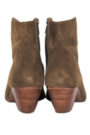 Current Boutique-Isabel Marant - Olive "Dacken Suede" Short Boot Sz 10