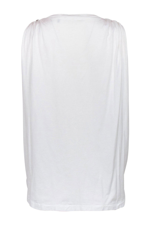 Current Boutique-Isabel Marant - White Cotton Tank w/ Shoulder Ties Sz 12