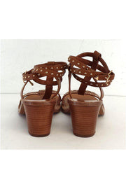 Current Boutique-Ivy Kirzhner - Cognac Olympian Studded Sandal Heels Sz 8