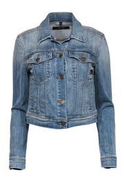 Current Boutique-J Brand - Medium Wash Button-Up Denim Jacket Sz S