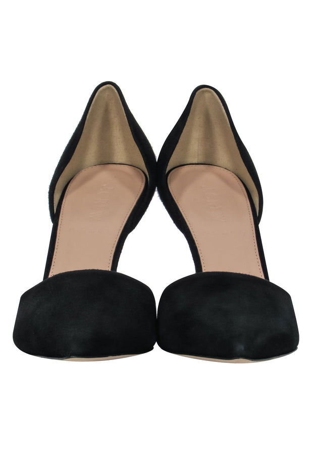 Current Boutique-J.Crew - Black Suede d’Orsay Pumps Sz 7.5