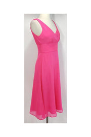 Current Boutique-J.Crew - Bright Pink Silk Empire Waist Dress Sz 2