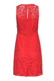 Current Boutique-J.Crew Collection - Orange Floral Lace Sleeveless Sheath Dress Sz 2