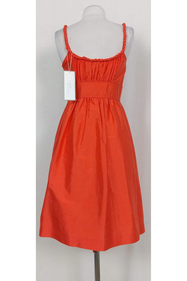 Current Boutique-J.Crew Collection - Orange Silk Dress Sz 2