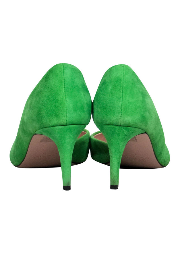 Current Boutique-J.Crew - Kelly Green Suede Pointed Toe Pumps Sz 9