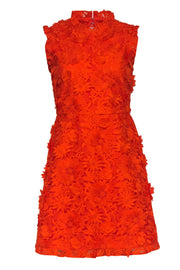 Current Boutique-J.Crew - Orange Sleeveless Dress w/ Floral Embroidery & Appliques Sz 6