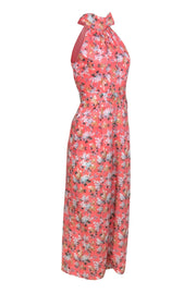 Current Boutique-J.Crew - Pink Floral Print Wide Leg Cotton Jumpsuit Sz 6