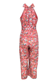 Current Boutique-J.Crew - Pink Floral Print Wide Leg Cotton Jumpsuit Sz 6