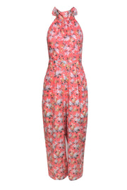 Current Boutique-J.Crew - Pink Floral Print Wide Leg Cotton Jumpsuit Sz 6