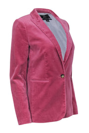 Current Boutique-J.Crew - Pink Velvet Single Button "Parke" Blazer Sz 2T