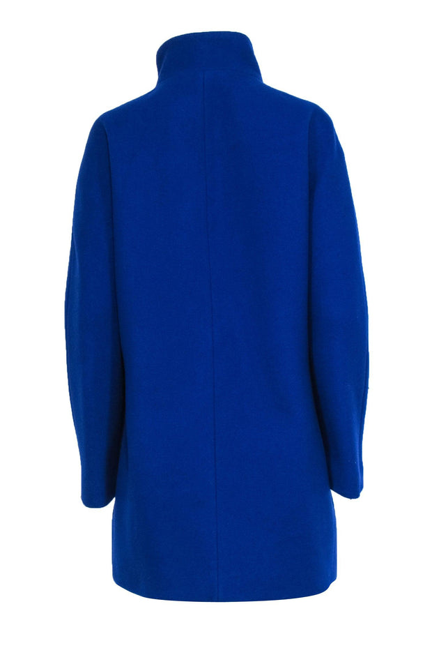 Current Boutique-J.Crew - Royal Blue Zipper Front Wool Coat Sz 8