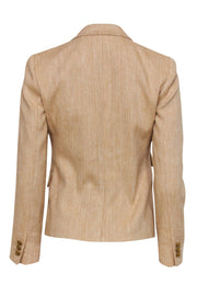 Current Boutique-J.Crew - Tan Herringbone Linen Blend Blazer Sz 00