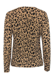 Current Boutique-J.Crew - Tan Leopard Print Cashmere Sweater Sz S