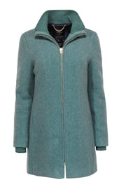 Current Boutique-J.Crew - Teal Zip-Up Wool Blend Coat Sz 8