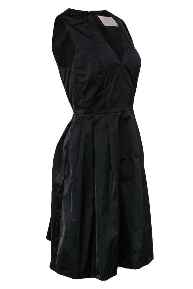 Current Boutique-Jason Wu - Black A-Line Plunge Neckline Dress Sz 8