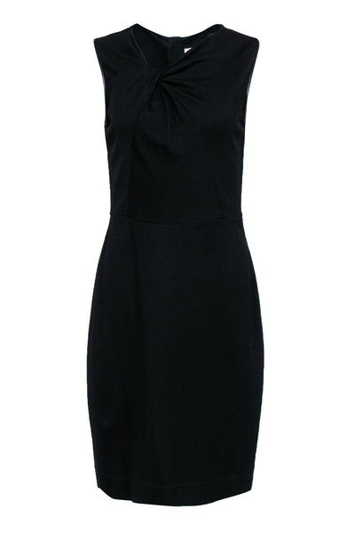 Current Boutique-Jason Wu - Black Twisted Front Midi Sheath Dress Sz 8