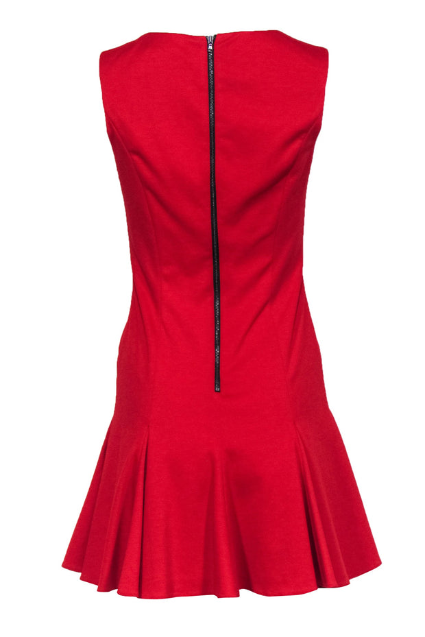 Current Boutique-Jay Godfrey - Red Square Neck Mini Dress Sz 6