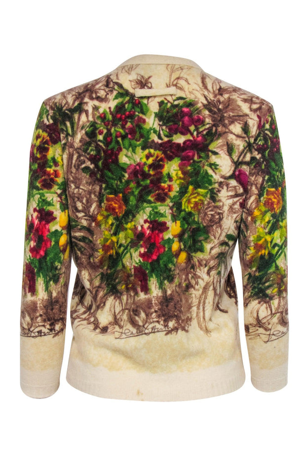 Current Boutique-Jean Paul Gaultier - Fruit & Vine Printed Wool Cardigan Sz M