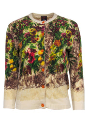 Current Boutique-Jean Paul Gaultier - Fruit & Vine Printed Wool Cardigan Sz M