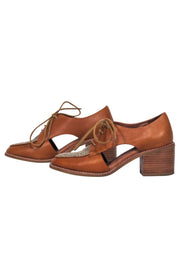 Current Boutique-Jeffrey Campbell - Brown Block Heeled Oxfords w/ Cutouts Sz 8