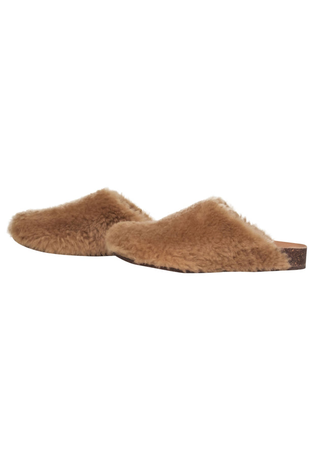 Current Boutique-Jenni Kayne - Tan Faux Sherpa Slippers Sz 9