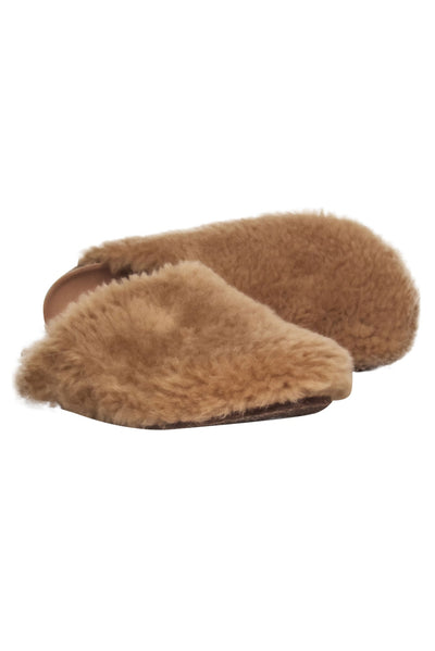 Current Boutique-Jenni Kayne - Tan Faux Sherpa Slippers Sz 9