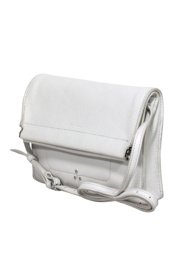 Current Boutique-Jerome Dreyfuss - Cream Pebbled Leather Frame-Style Crossbody