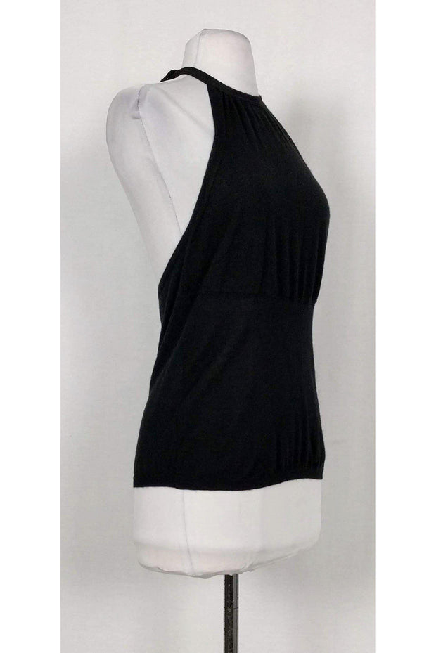 Current Boutique-Jil Sander - Black Knit Halter Tank Top Sz 6