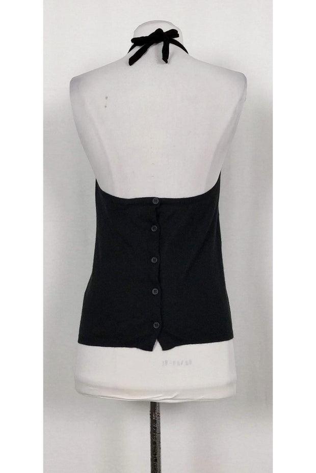 Current Boutique-Jil Sander - Black Knit Halter Tank Top Sz 6