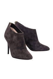 Current Boutique-Jimmy Choo - Brown Suede Low Cut Stiletto Ankle Booties Sz 7