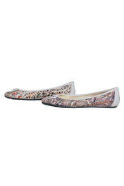 Current Boutique-Jimmy Choo - Grey Snakeskin & Paint Splatter Print Ballet Flats Sz 4.5