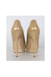 Current Boutique-Jimmy Choo - Tan Platform Patent Leather Pumps Sz 10