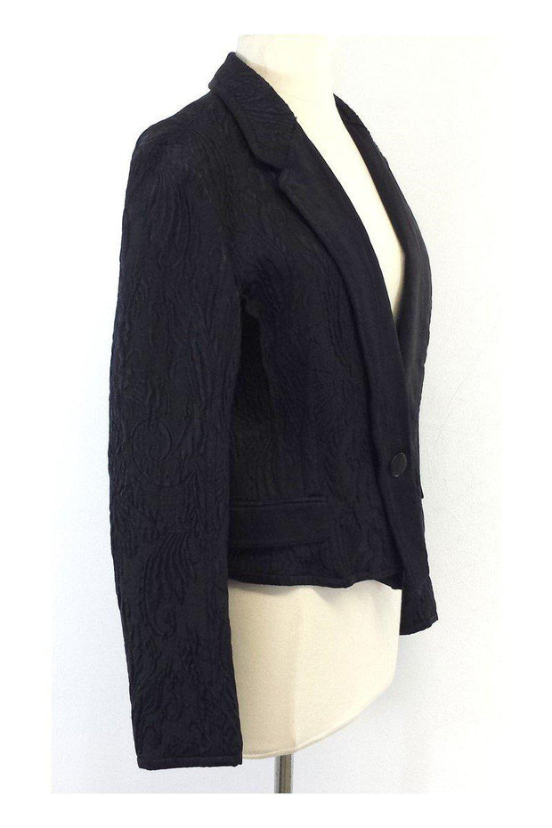 Current Boutique-John Galliano - Black Brocade Blazer Sz 10